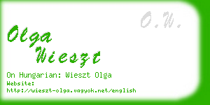 olga wieszt business card